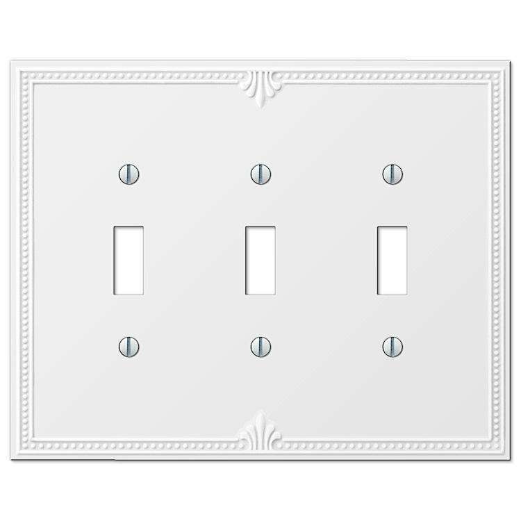 Richmond White Triple Toggle - Wallplatesonline.com
