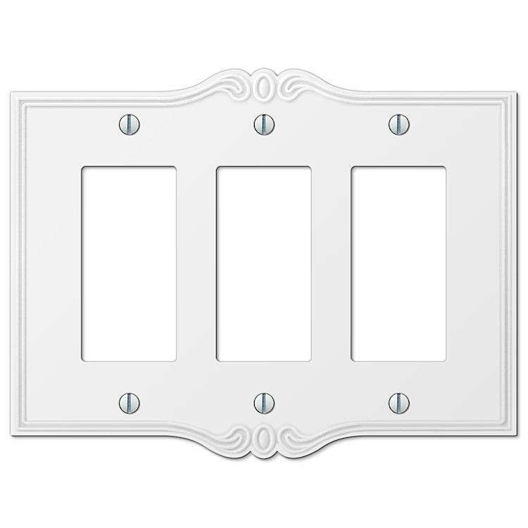 Charleston White 3 Rocker (GFI) - Wallplatesonline.com