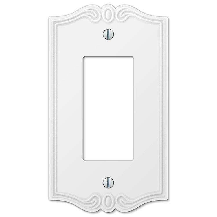 Charleston White 1 Rocker (GFI) - Wallplatesonline.com