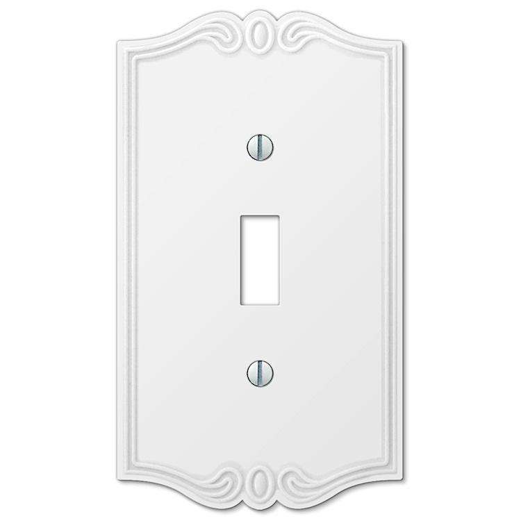 Charleston White Cover Plates - Wallplatesonline.com