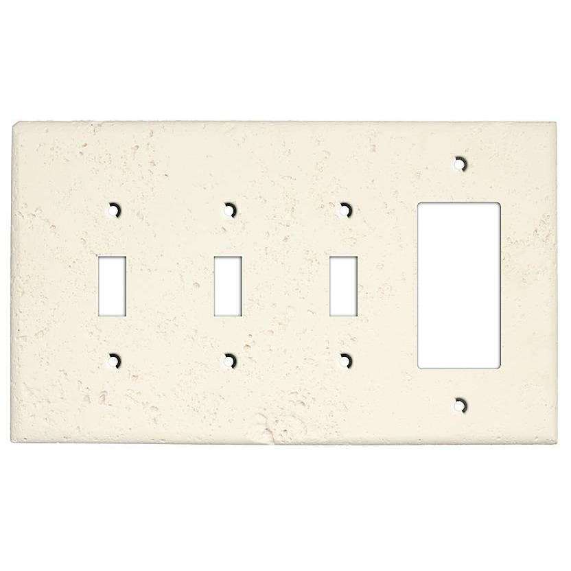 Paintable Stone 3 Toggle / Rocker Cover Plate