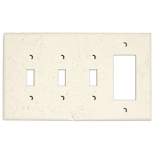 Paintable Stone 3 Toggle / Rocker Cover Plate