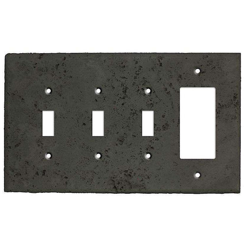 Charcoal Stone 3 Toggle / Rocker Cover Plate
