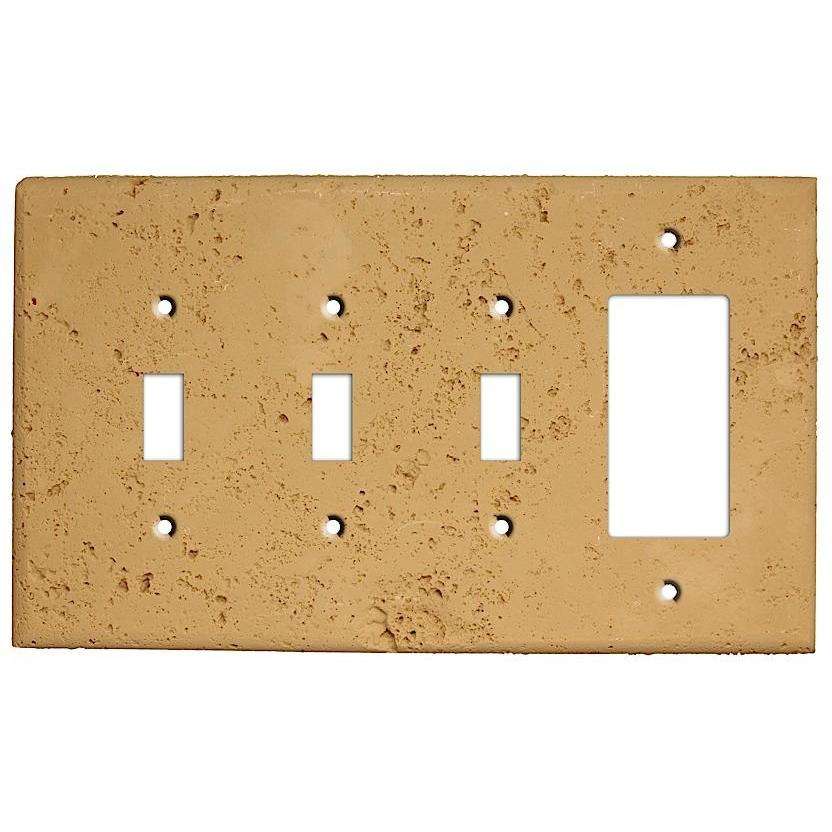 Caramel Stone 3 Toggle / Rocker Cover Plate
