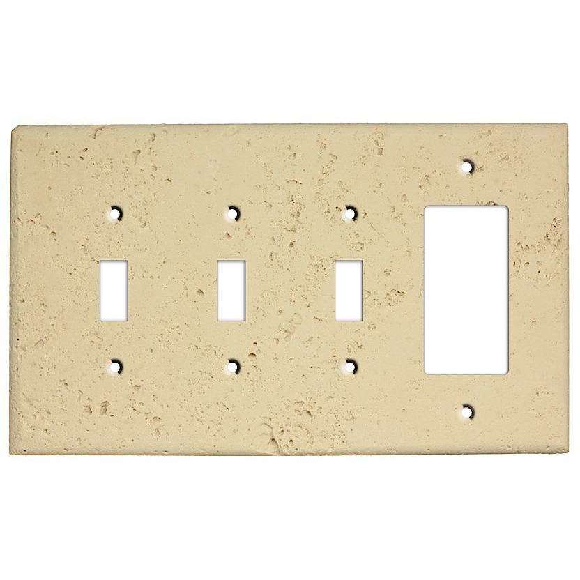Sand Stone 3 Toggle / Rocker Cover Plate