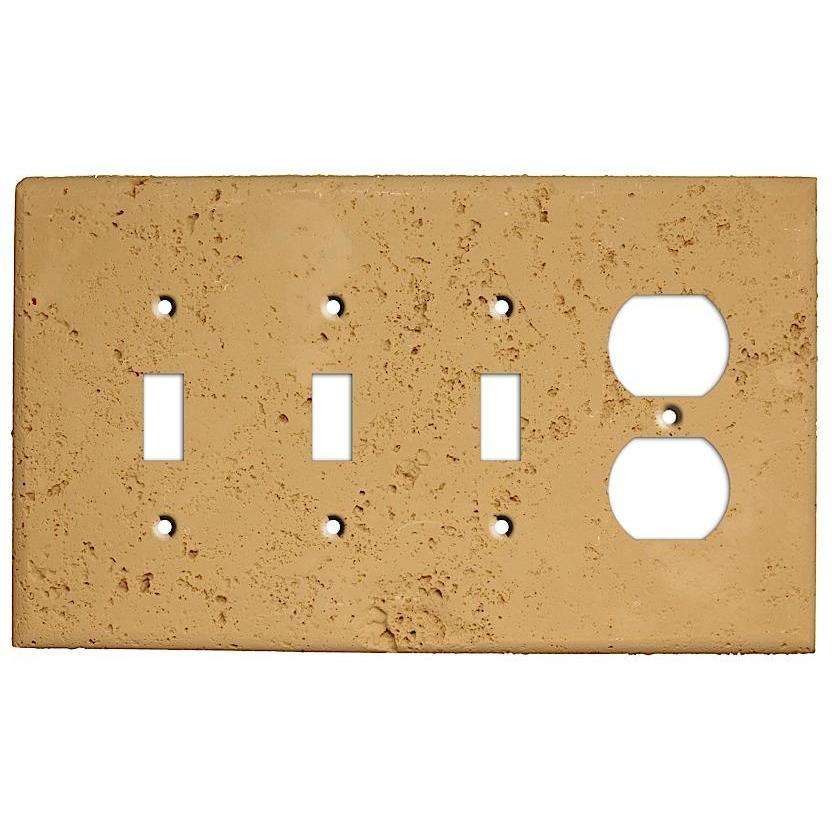 Caramel Stone 3 Toggle / Duplex Outlet Cover Plate
