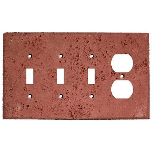 Brick Stone 3 Toggle / Duplex Outlet Cover Plate