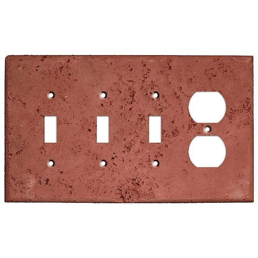 Brick Stone 3 Toggle / Duplex Outlet Cover Plate - Wallplatesonline.com