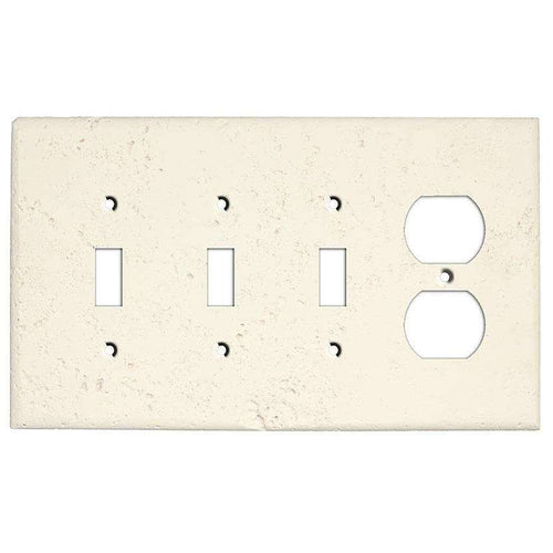 Paintable Stone 3 Toggle / Duplex Outlet Cover Plate