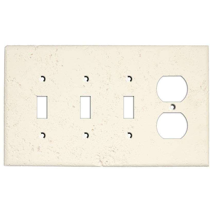 Paintable Stone 3 Toggle / Duplex Outlet Cover Plate - Wallplatesonline.com
