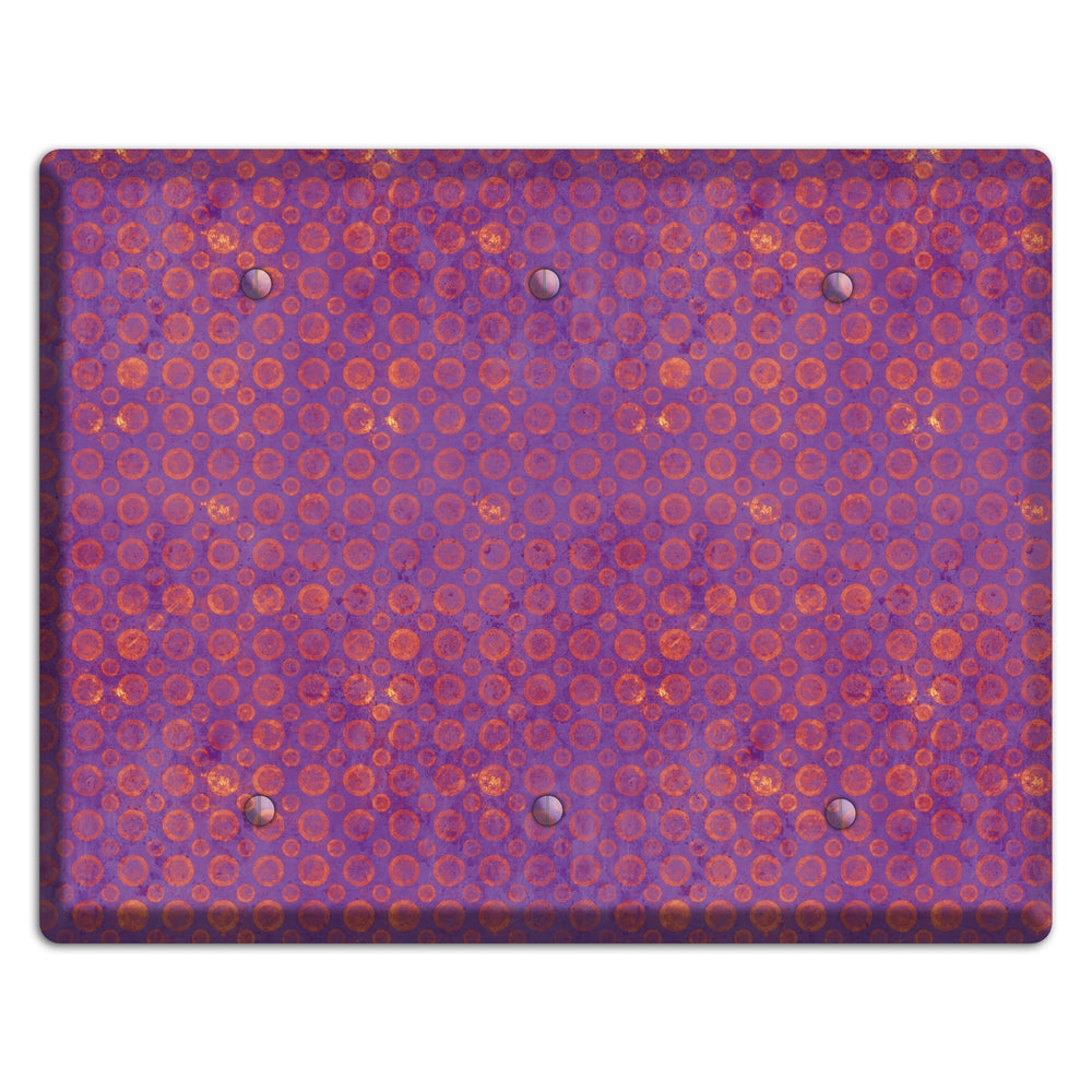 Purple and Pink Circles 3 Blank Wallplate