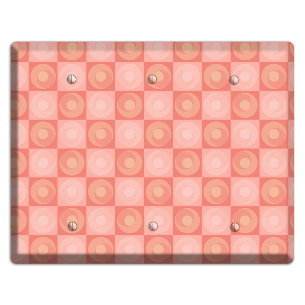 Pink Tiled Circles 3 Blank Wallplate