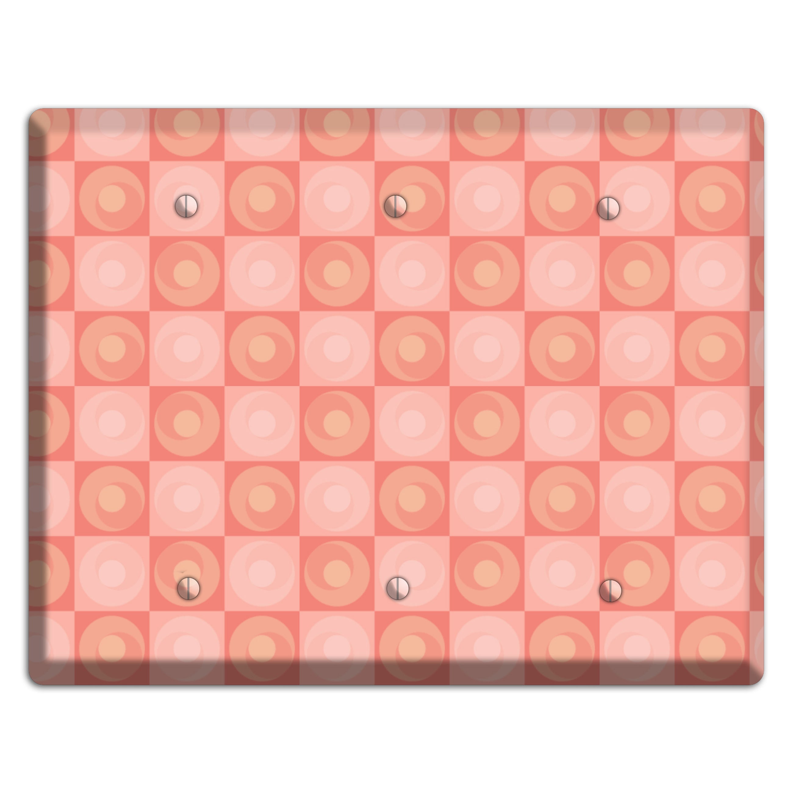 Pink Tiled Circles 3 Blank Wallplate