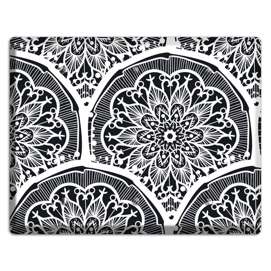 Mandala Black and White Style O Cover Plates 3 Blank Wallplate