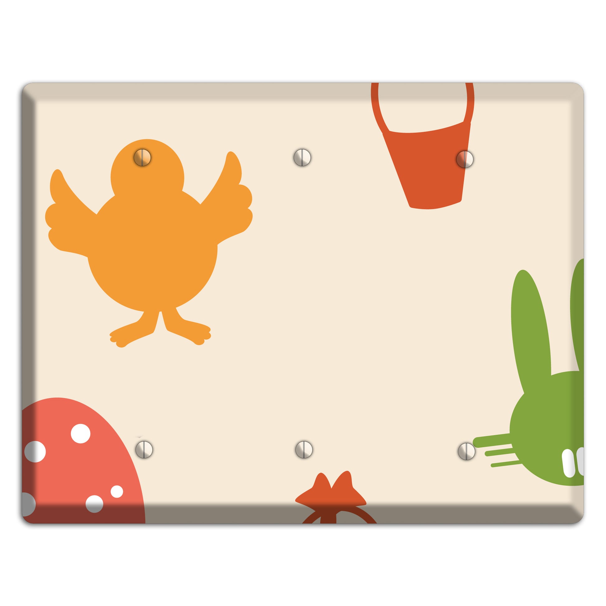 Yellow Chick 3 Blank Wallplate