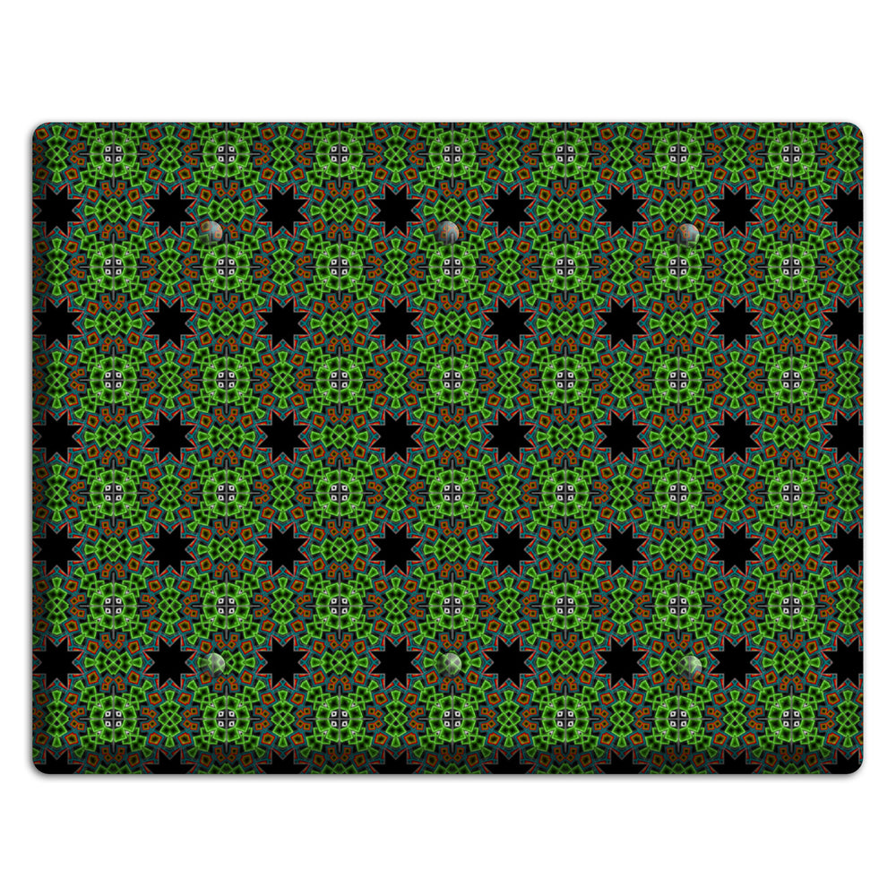 Green Foulard 2 3 Blank Wallplate
