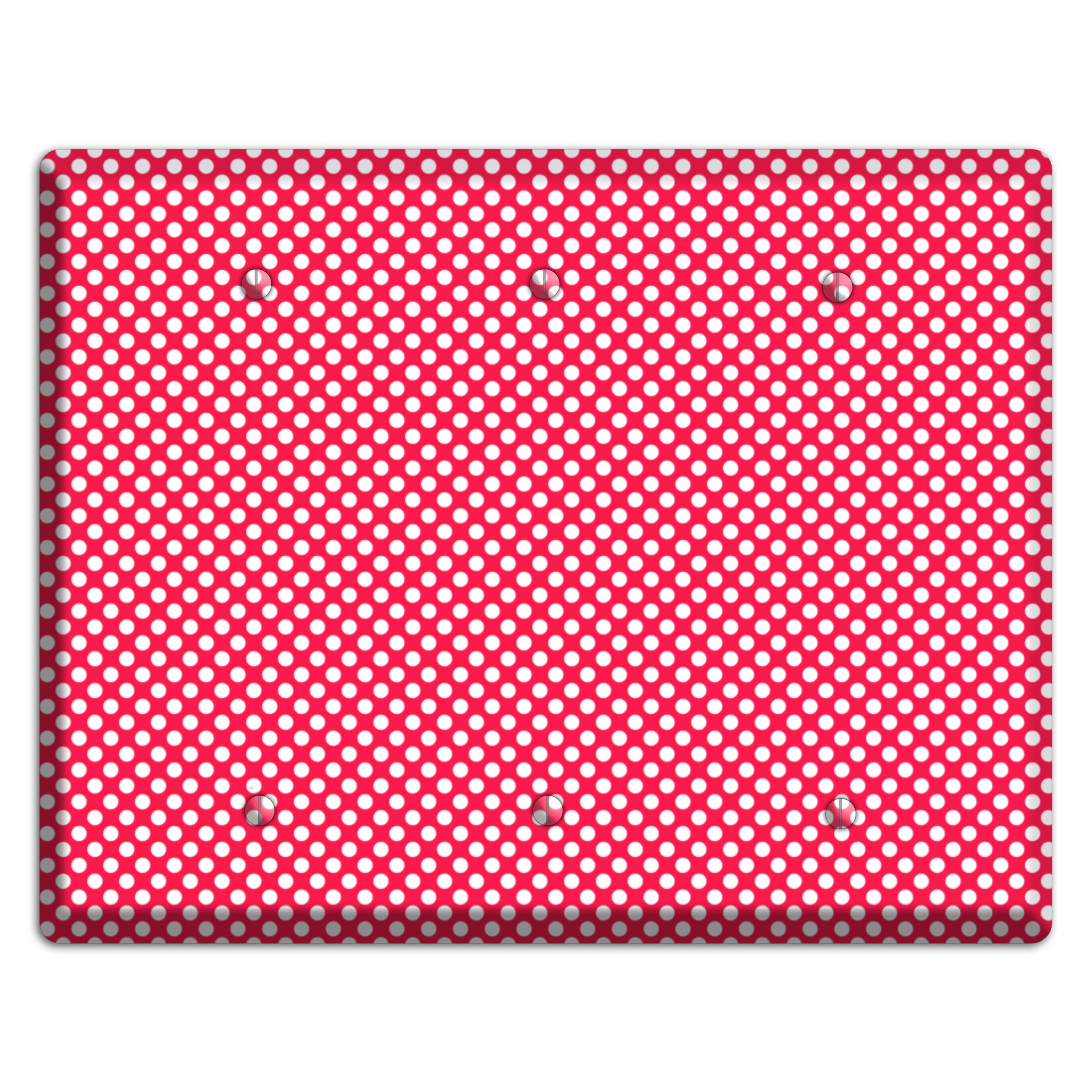 Fuschia with Pink Tiny Polka Dots 3 Blank Wallplate