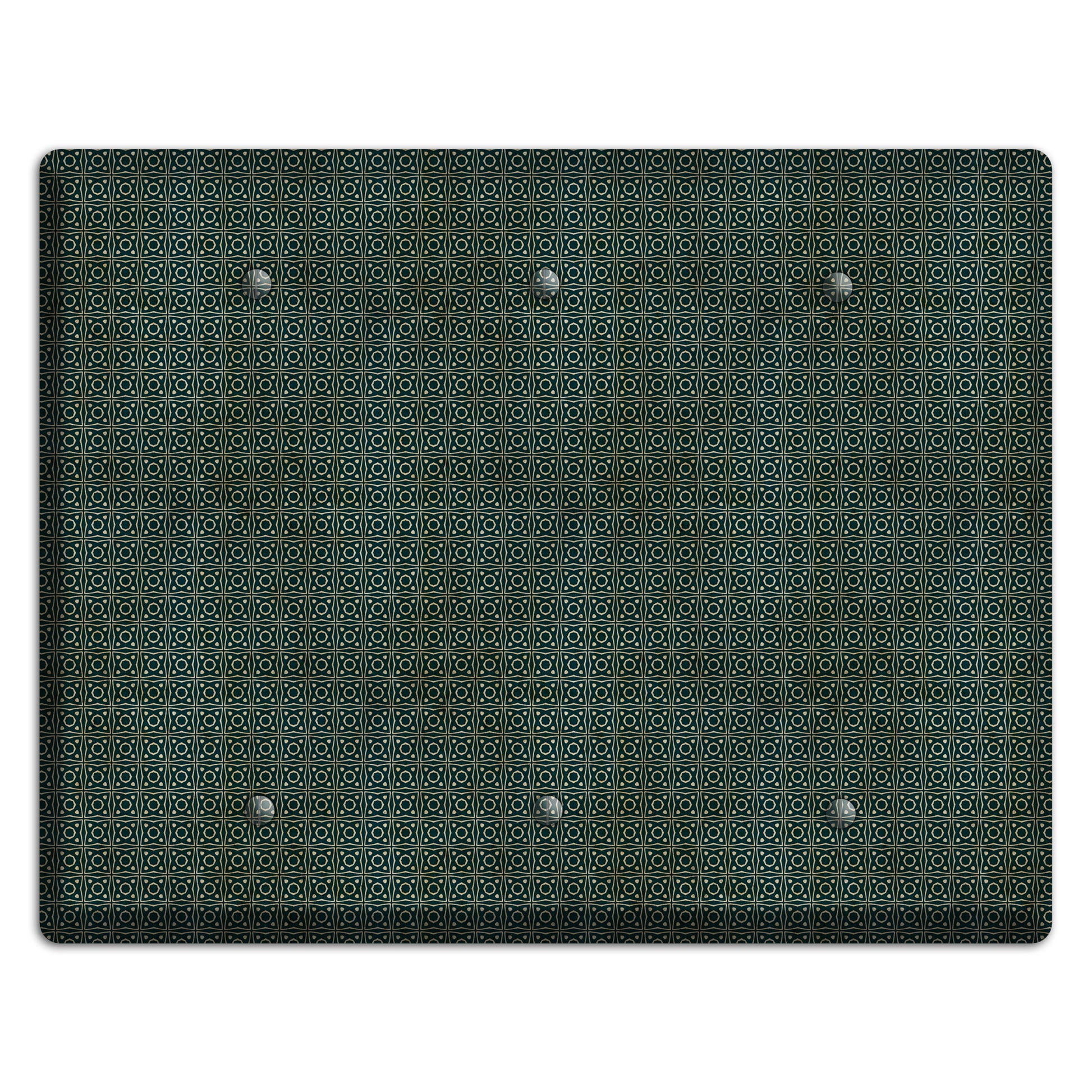 Dark Green Grunge Tiny Tiled Tapestry 4 3 Blank Wallplate