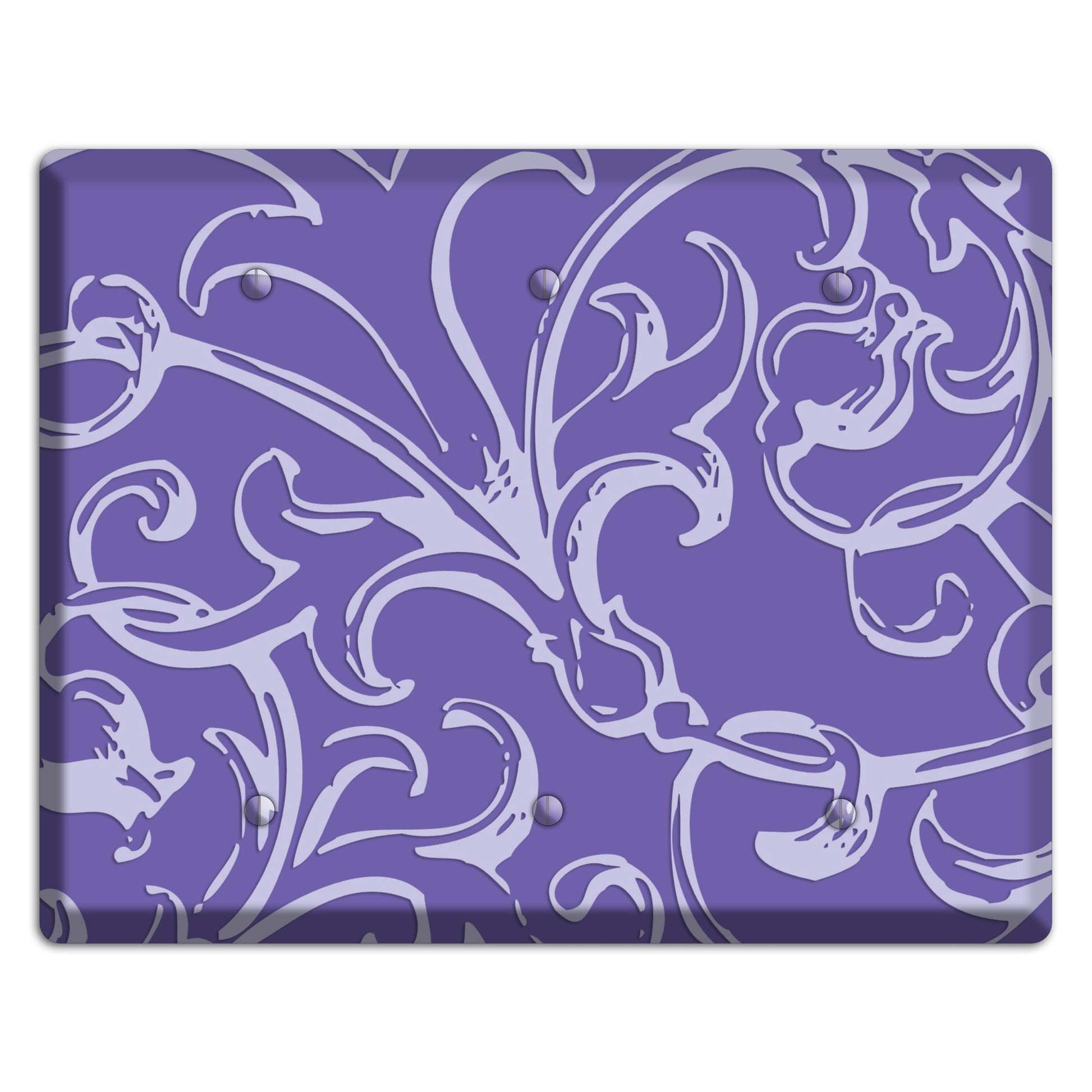 Victorian Light Purple 3 Blank Wallplate