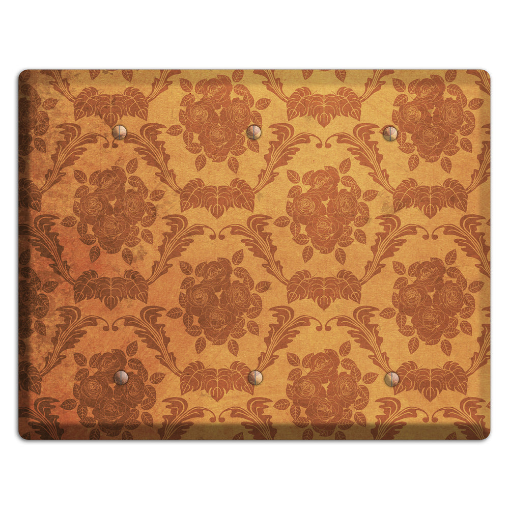Cape Pallisar Vintage Rose Damask 3 Blank Wallplate