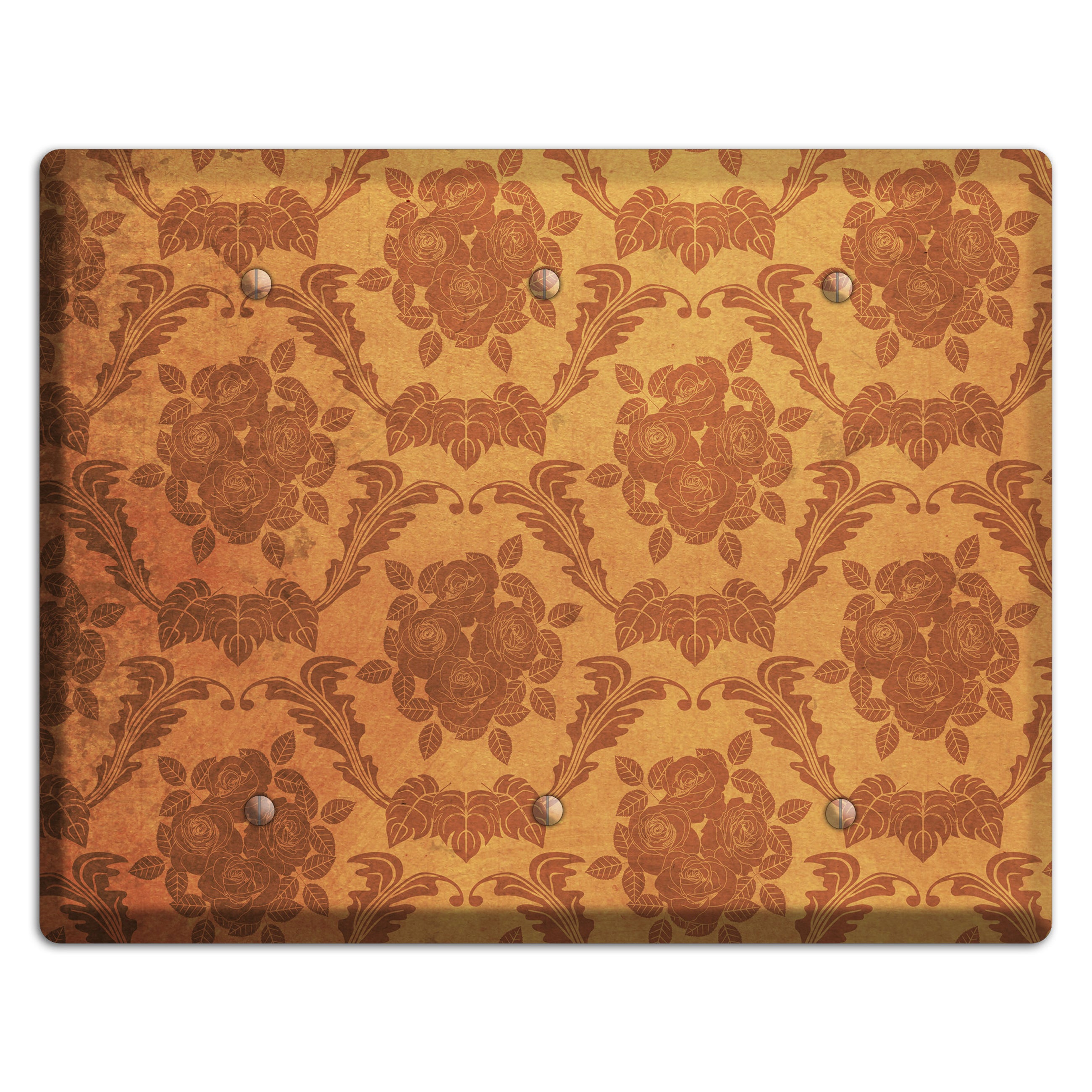 Cape Pallisar Vintage Rose Damask 3 Blank Wallplate