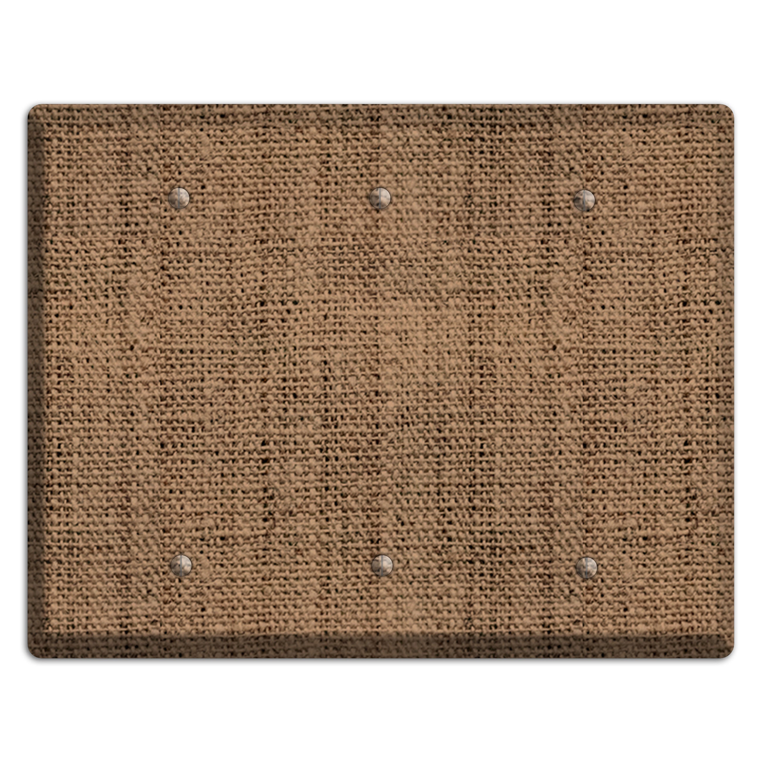Beaver Burlap 3 Blank Wallplate