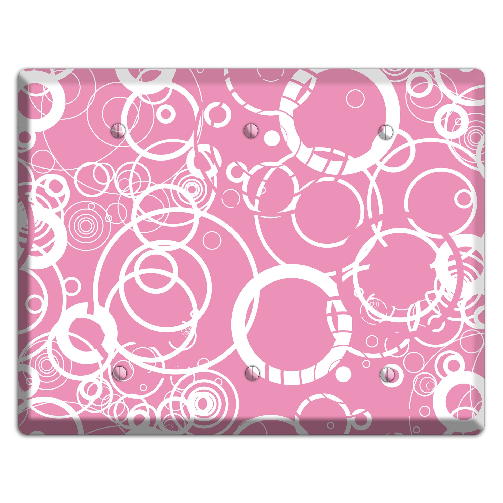 Light Pink Circles 3 Blank Wallplate