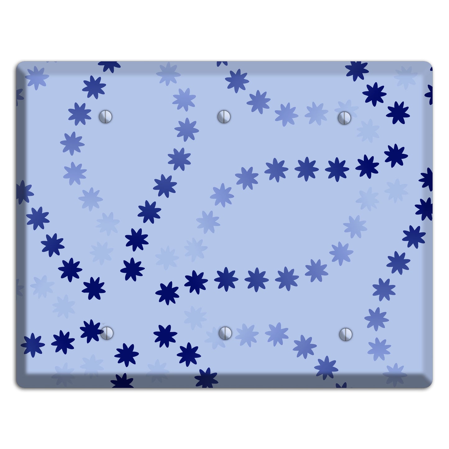 Periwinkle with Blue Constellation 3 Blank Wallplate