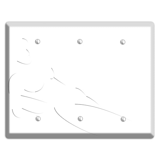 Abstrract Nude Figure 3 Blank Wallplate