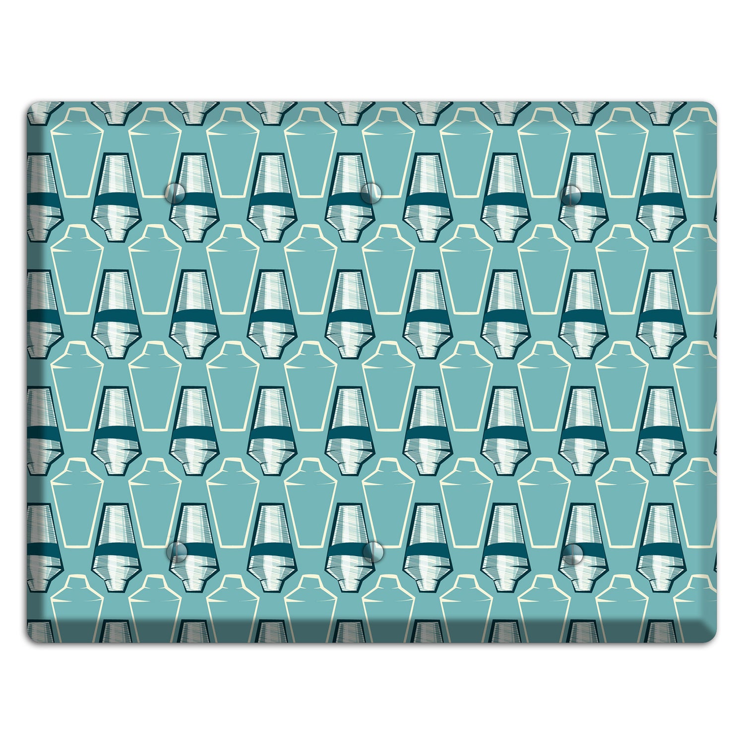 Cocktail Shakers 3 Blank Wallplate