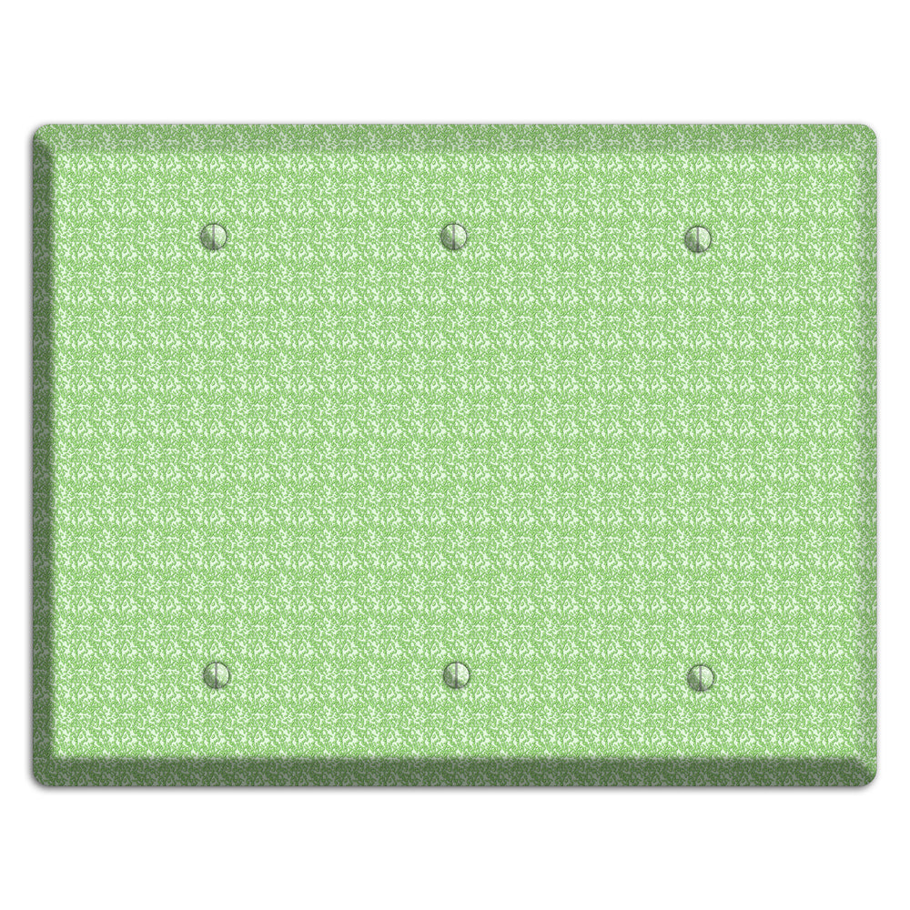 Green Pattern 3 Blank Wallplate