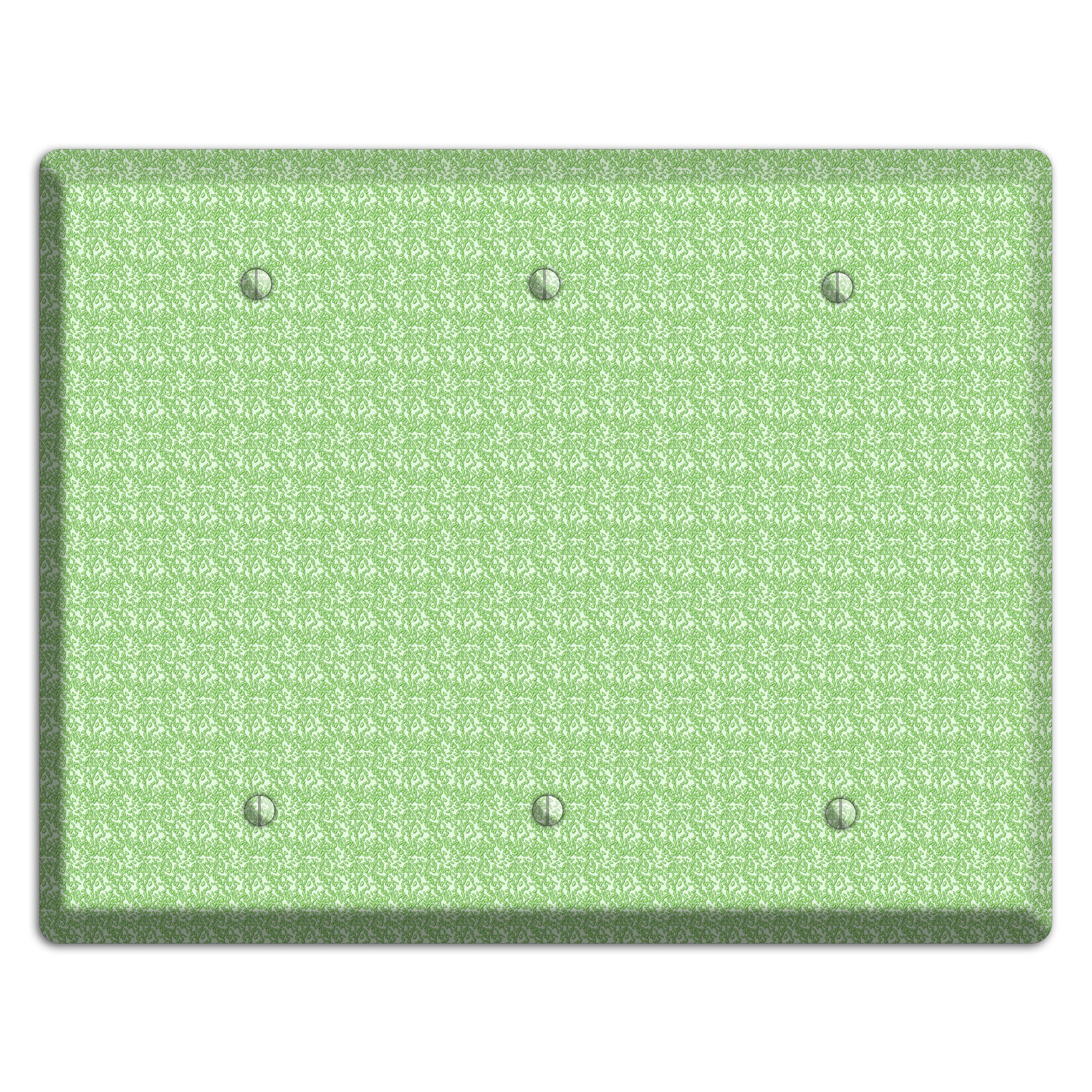 Green Pattern 3 Blank Wallplate