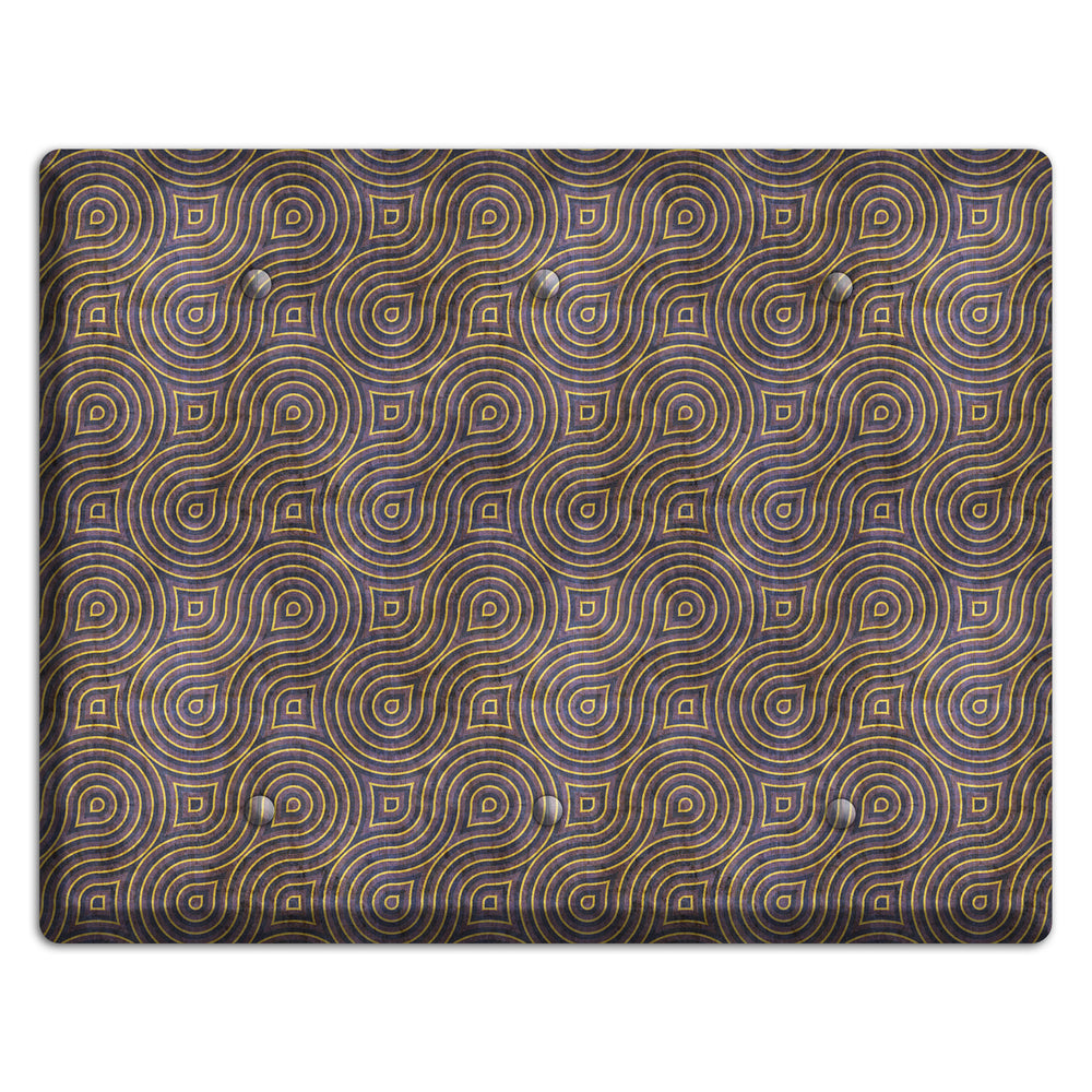 Purple Swirl 3 Blank Wallplate