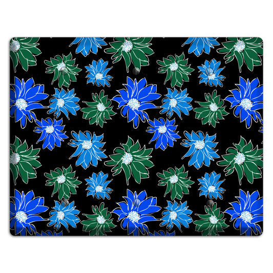 Blue and Green Flowers 3 Blank Wallplate