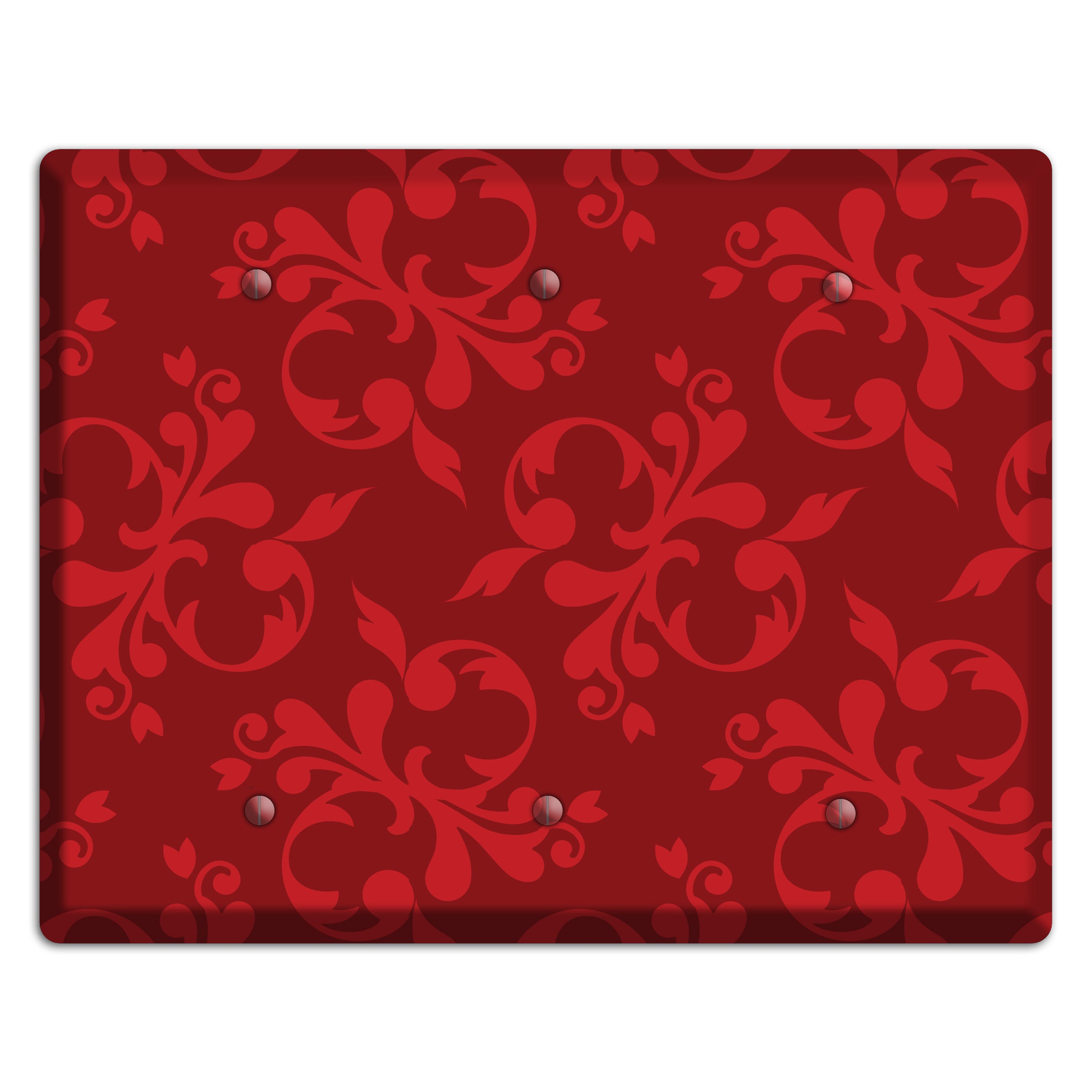 Red Victorian Toile 3 Blank Wallplate