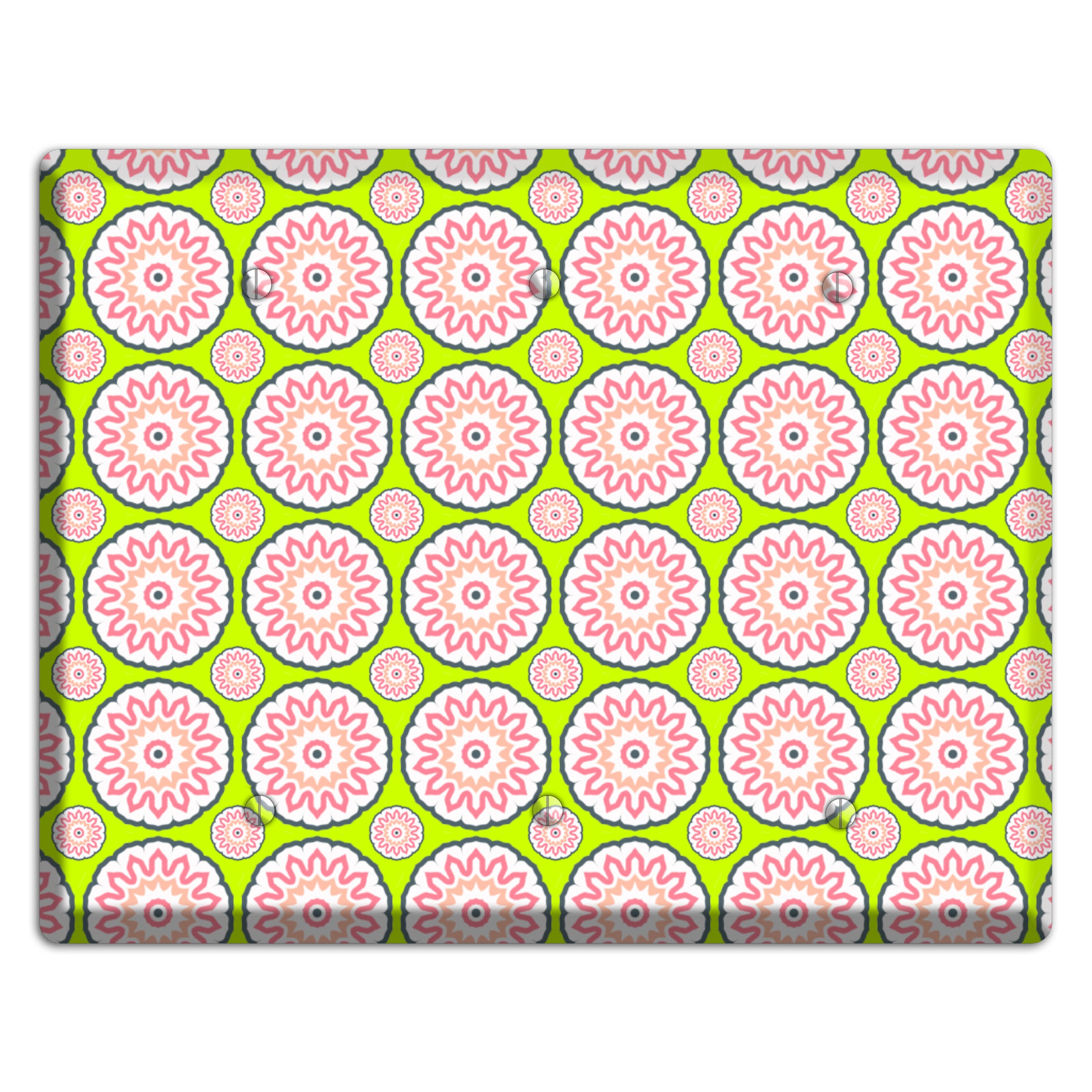 Green with Tiled Suzani 3 Blank Wallplate