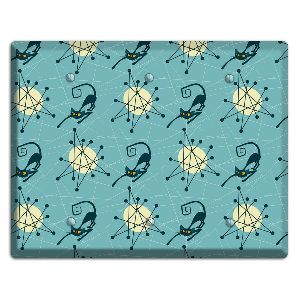 Atomic Black Cats 3 Blank Wallplate