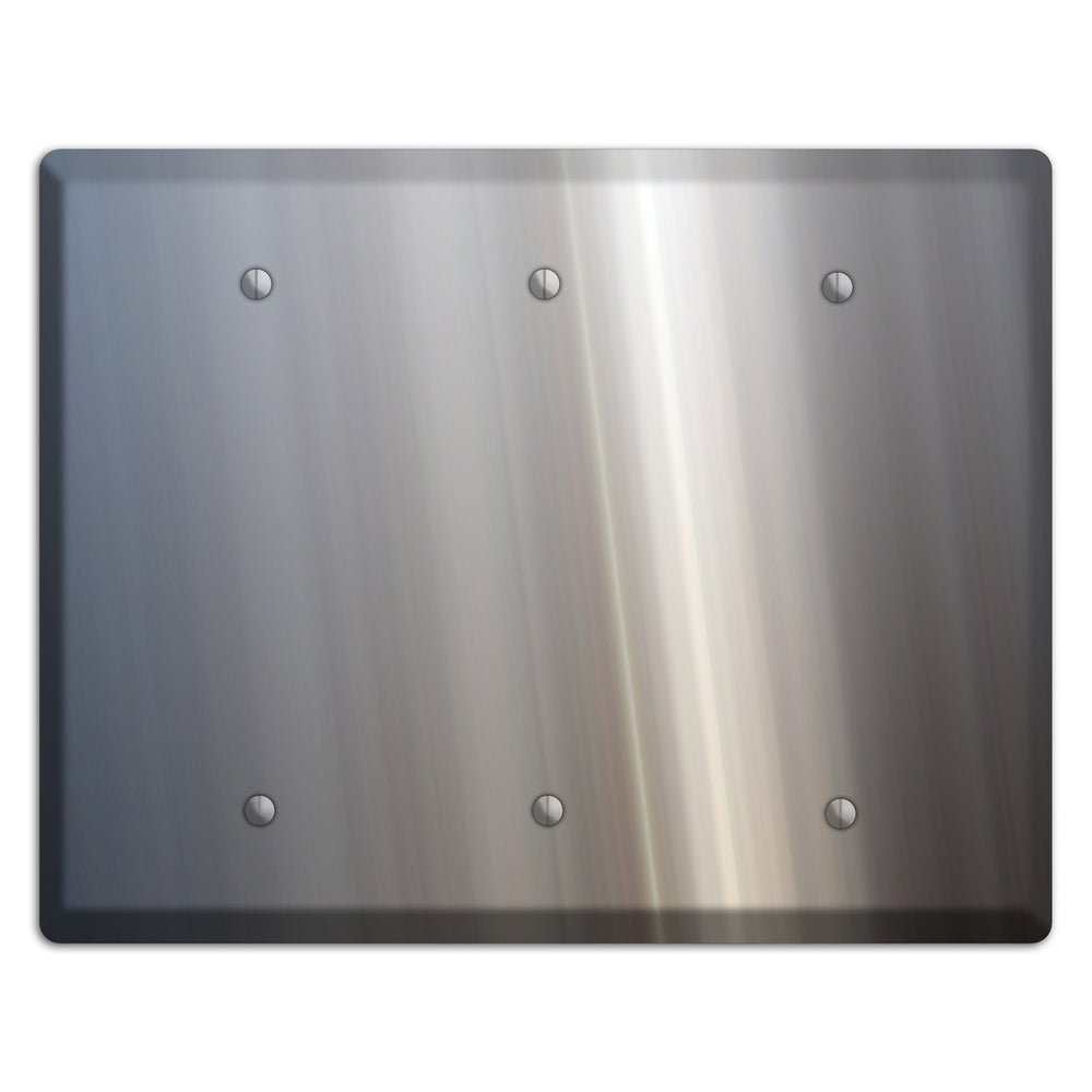 White with Blue Retro Burst 3 Blank Wallplate