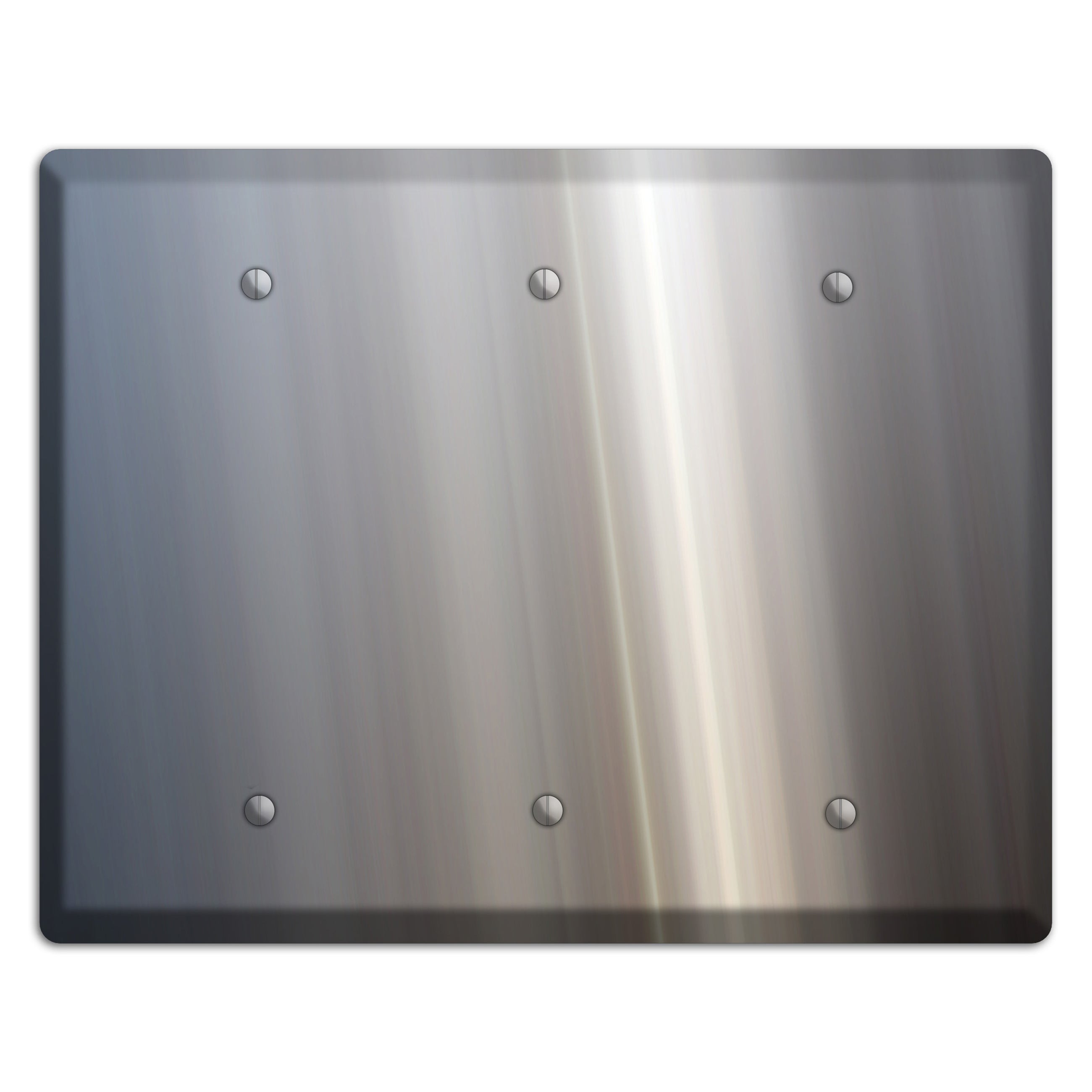 White with Blue Retro Burst 3 Blank Wallplate