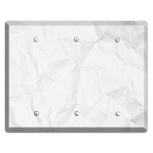 Seashell Crinkled Paper 3 Blank Wallplate