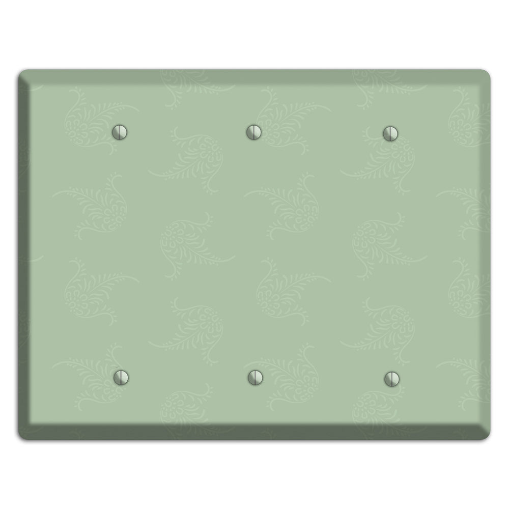 Sage Cartouche 3 Blank Wallplate