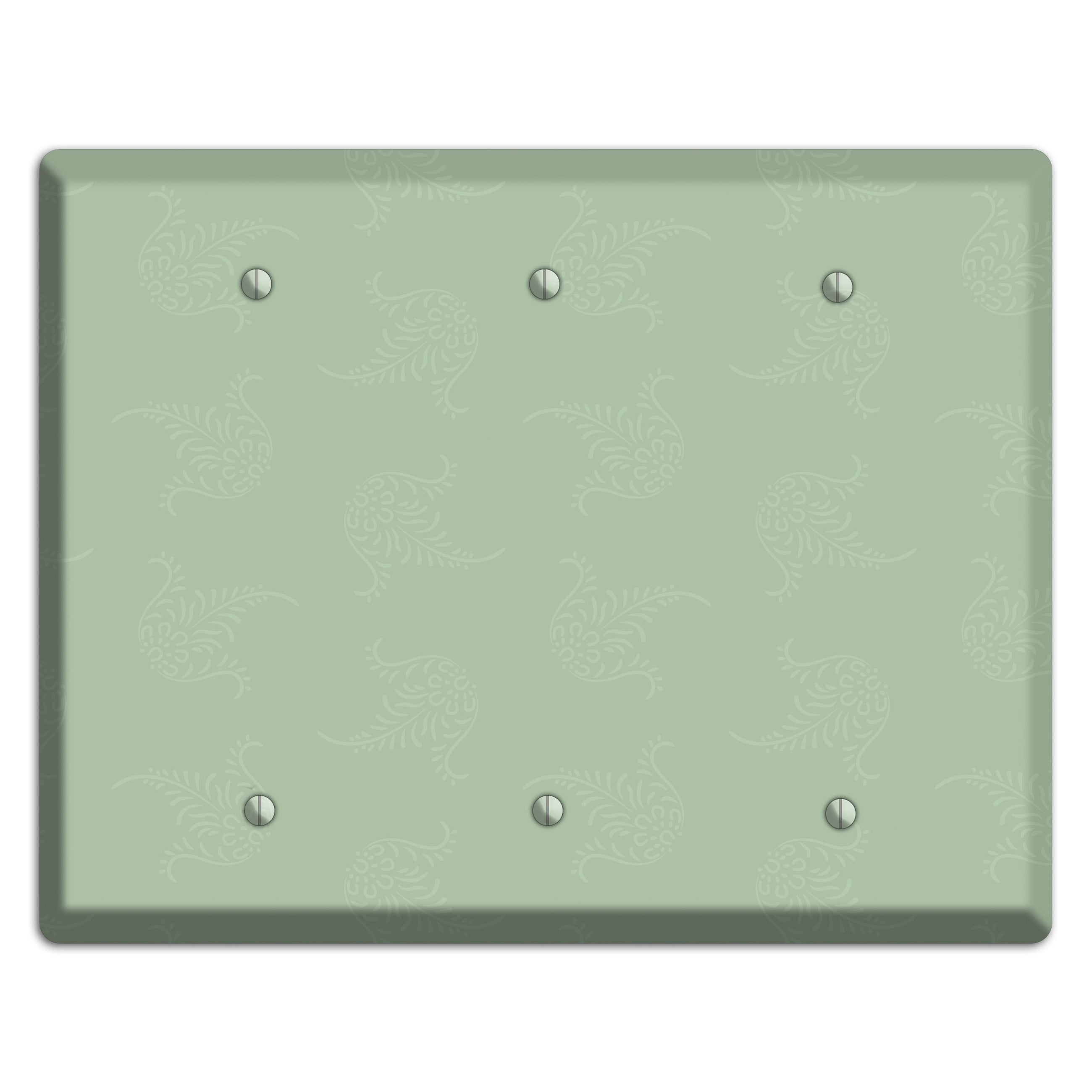 Sage Cartouche 3 Blank Wallplate