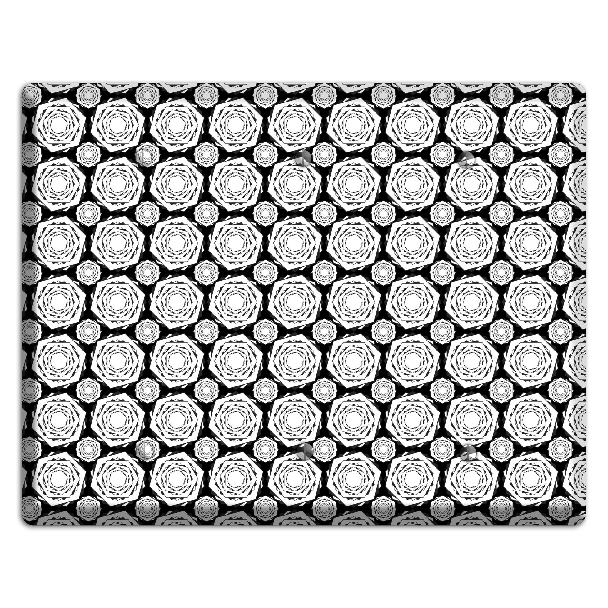 Overlay Hexagon Rotation Repeat 3 3 Blank Wallplate