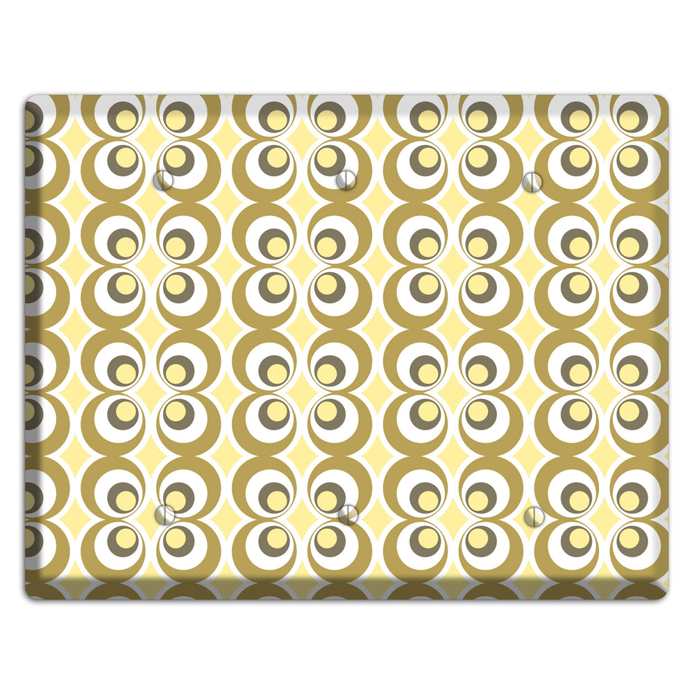 Multi Olive Offset Bullseye 3 Blank Wallplate