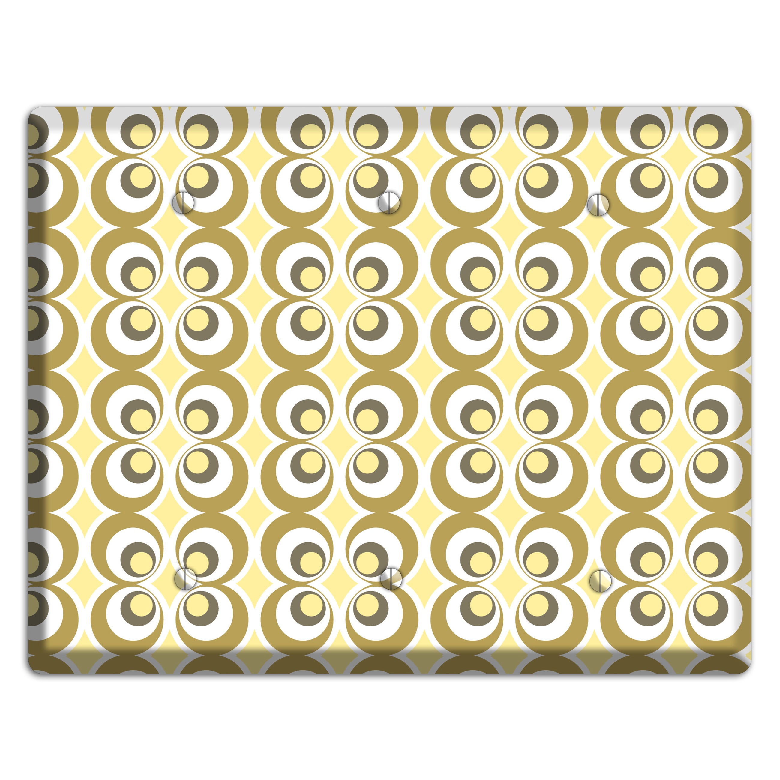 Multi Olive Offset Bullseye 3 Blank Wallplate