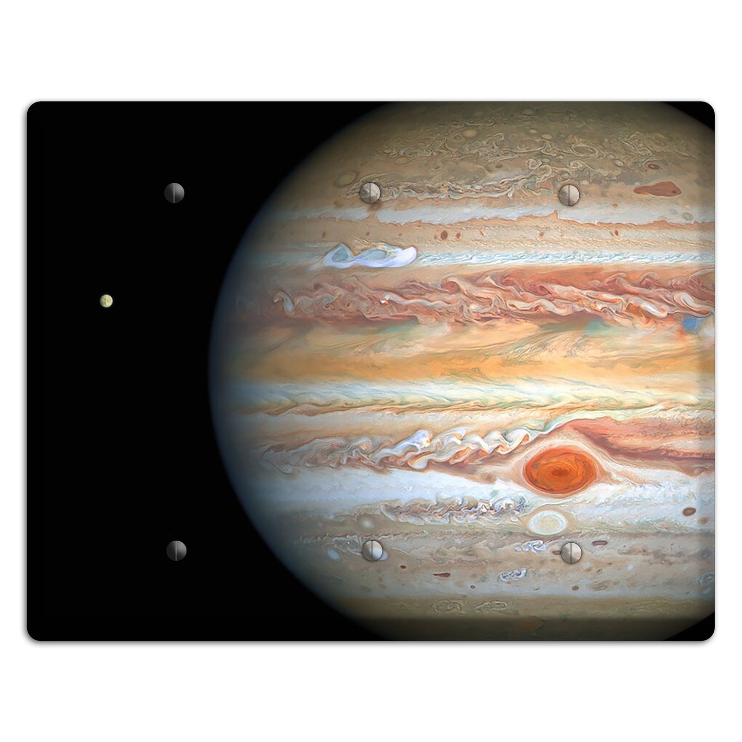 Hubble's View of Jupiter and Europa 3 Blank Wallplate