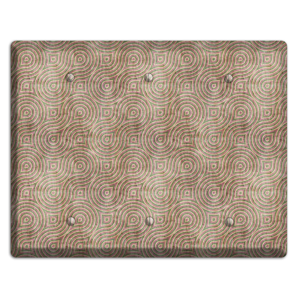 Brown Swirl 3 Blank Wallplate