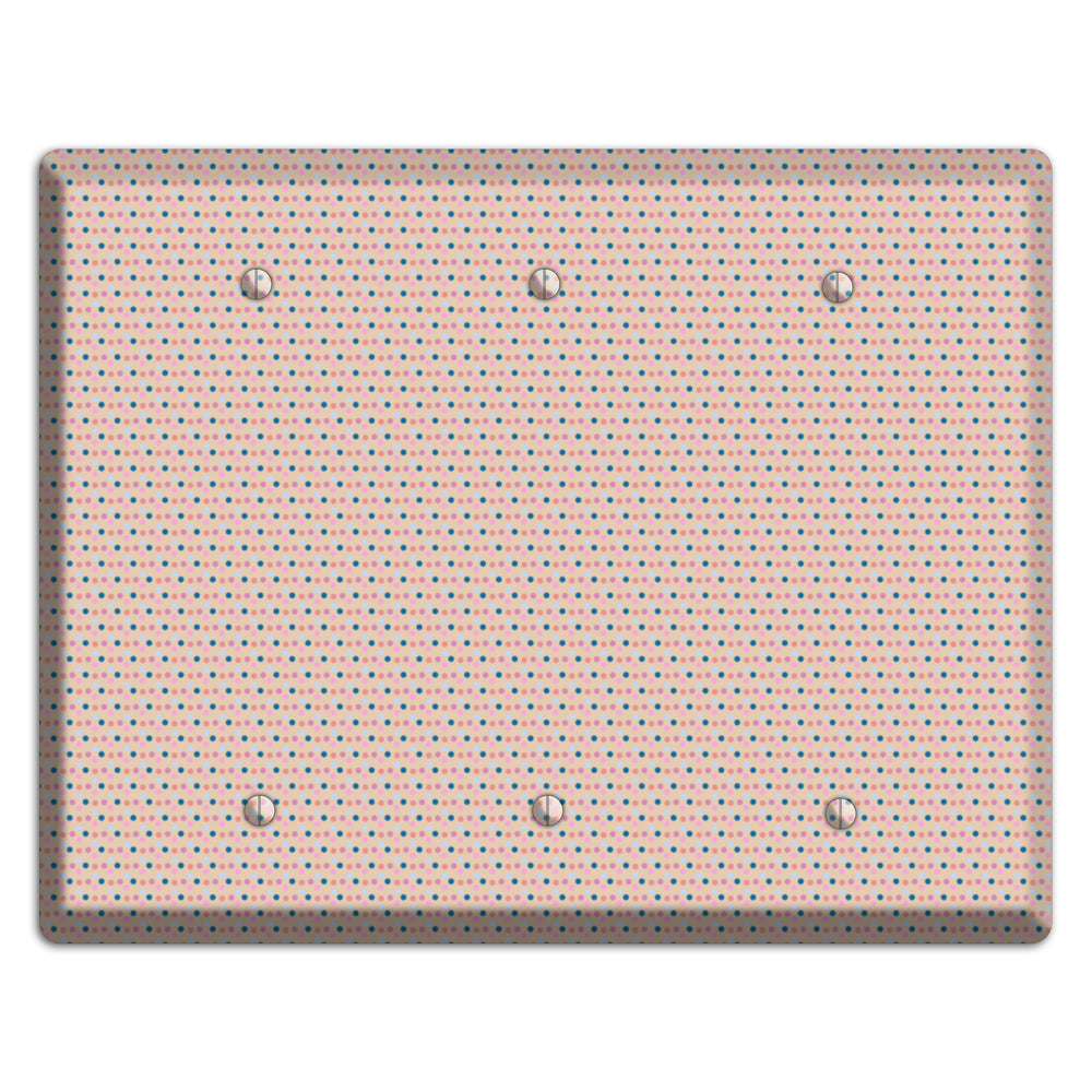 Multi Dusty Pink Tiny Dots 3 Blank Wallplate