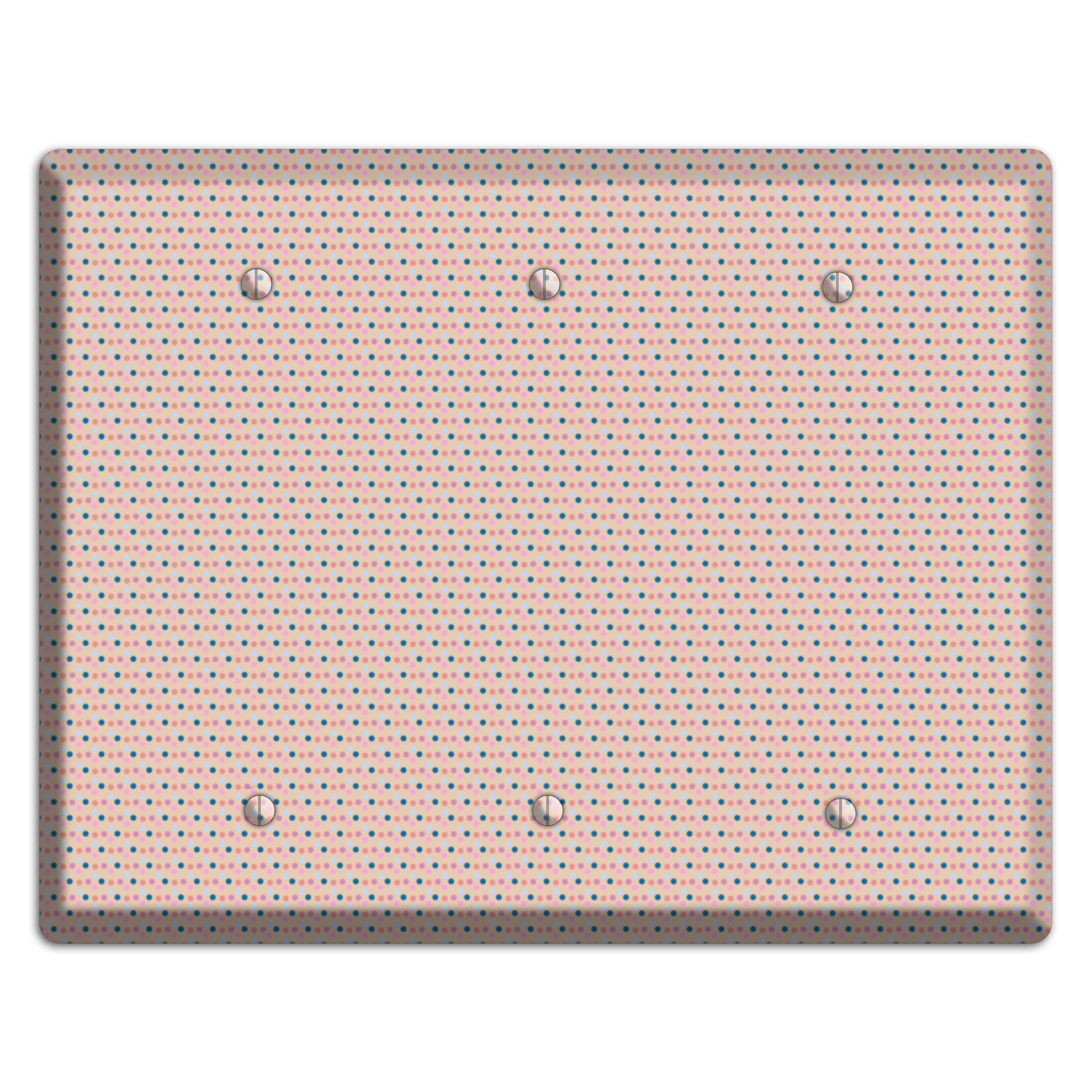 Multi Dusty Pink Tiny Dots 3 Blank Wallplate