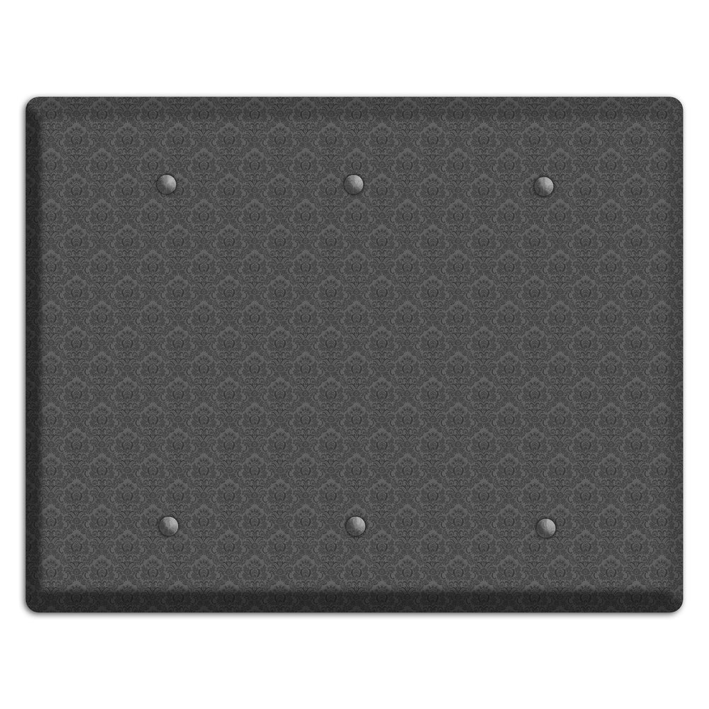 Dark Grey Cartouche 3 Blank Wallplate